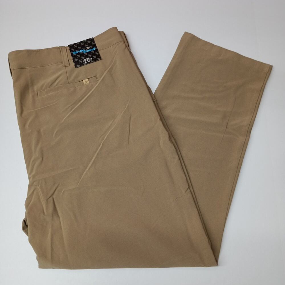 Birdie Bound‎ Golf Pants Mens Size 42x30 Khaki Flex Straight